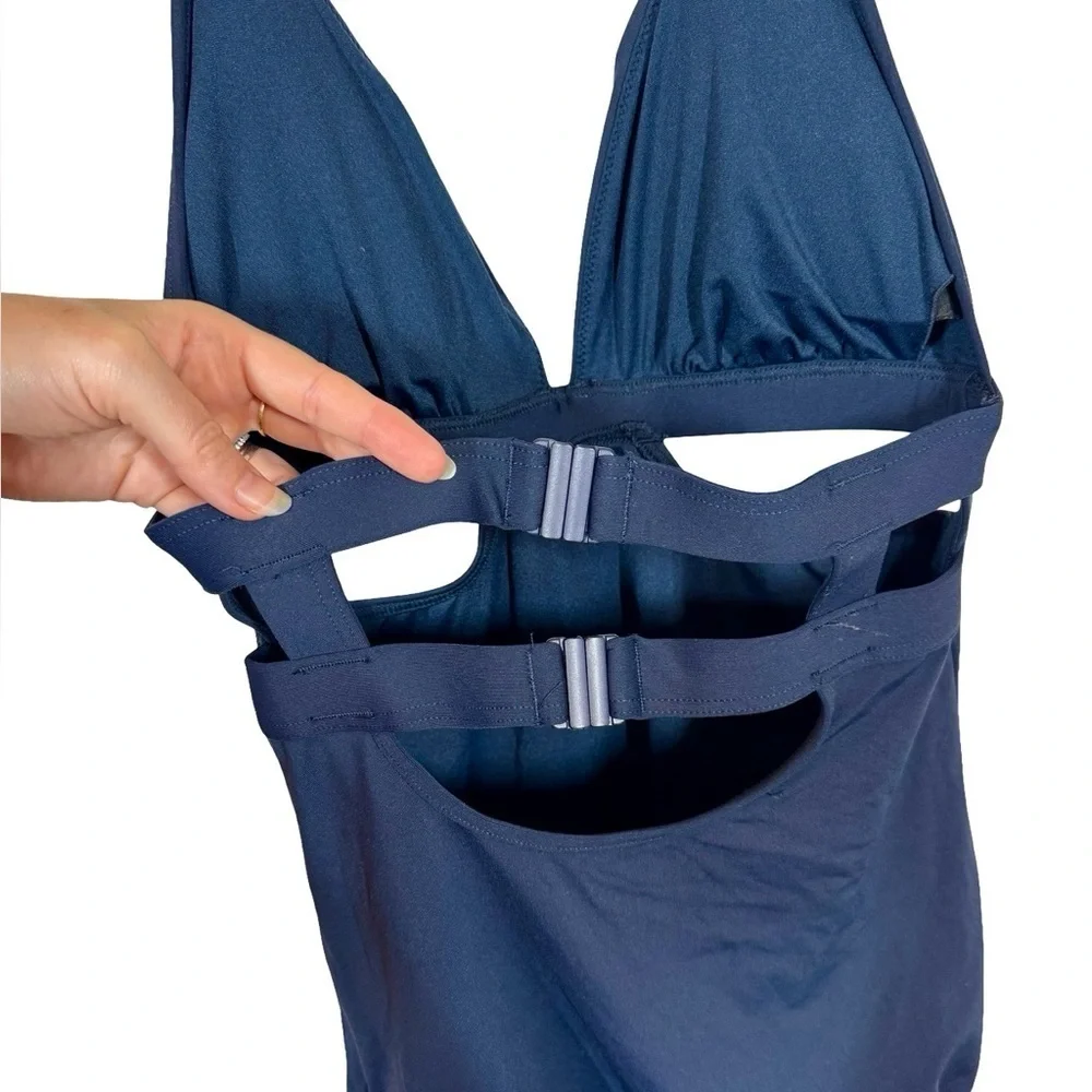 Anthropologie Seafolly Active Halter Cutout One-Piece Bathing Suit AU14/US10 - Picture 8 of 12